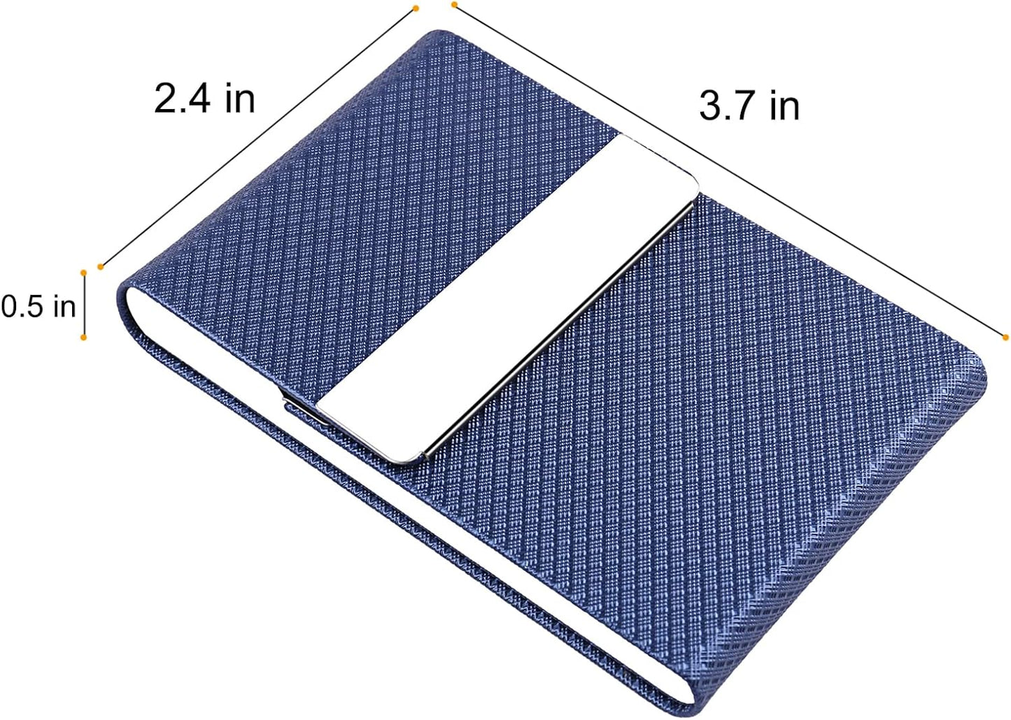 Business Card Holder for Women & Men - Multi Card Case, Business & Pocket Card Holder, Credit & Name Card Wallet with Magnetic Closure, Blue-zs