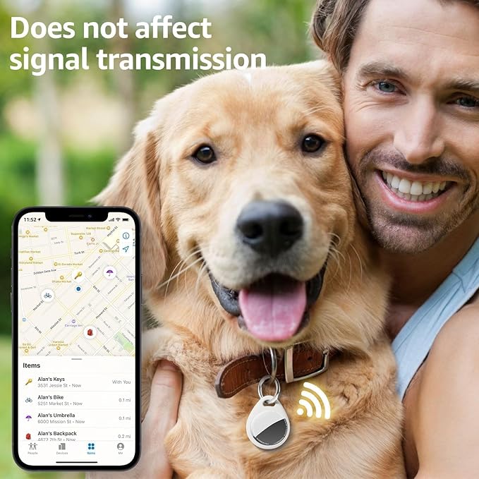 for AirTag Keychain Holder with Wire Cable, Secure Lock Case for Air tag, Applicable to AirTags, Key Ring Chain Luggage, for Airtag Accessories for GPS Item Finder Tracker, White