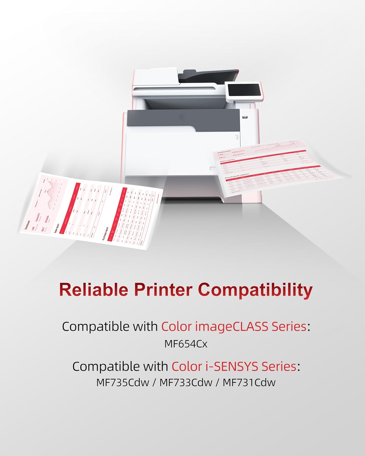 046 Toner Cartridge Replacement for Canon 046 Toner Cartridge Set for Canon 046H CRG-046 for Color ImageCLASS MF733Cdw MF731Cdw MF735Cdw Printer (4 Pack, Black Cyan Magenta Yellow)