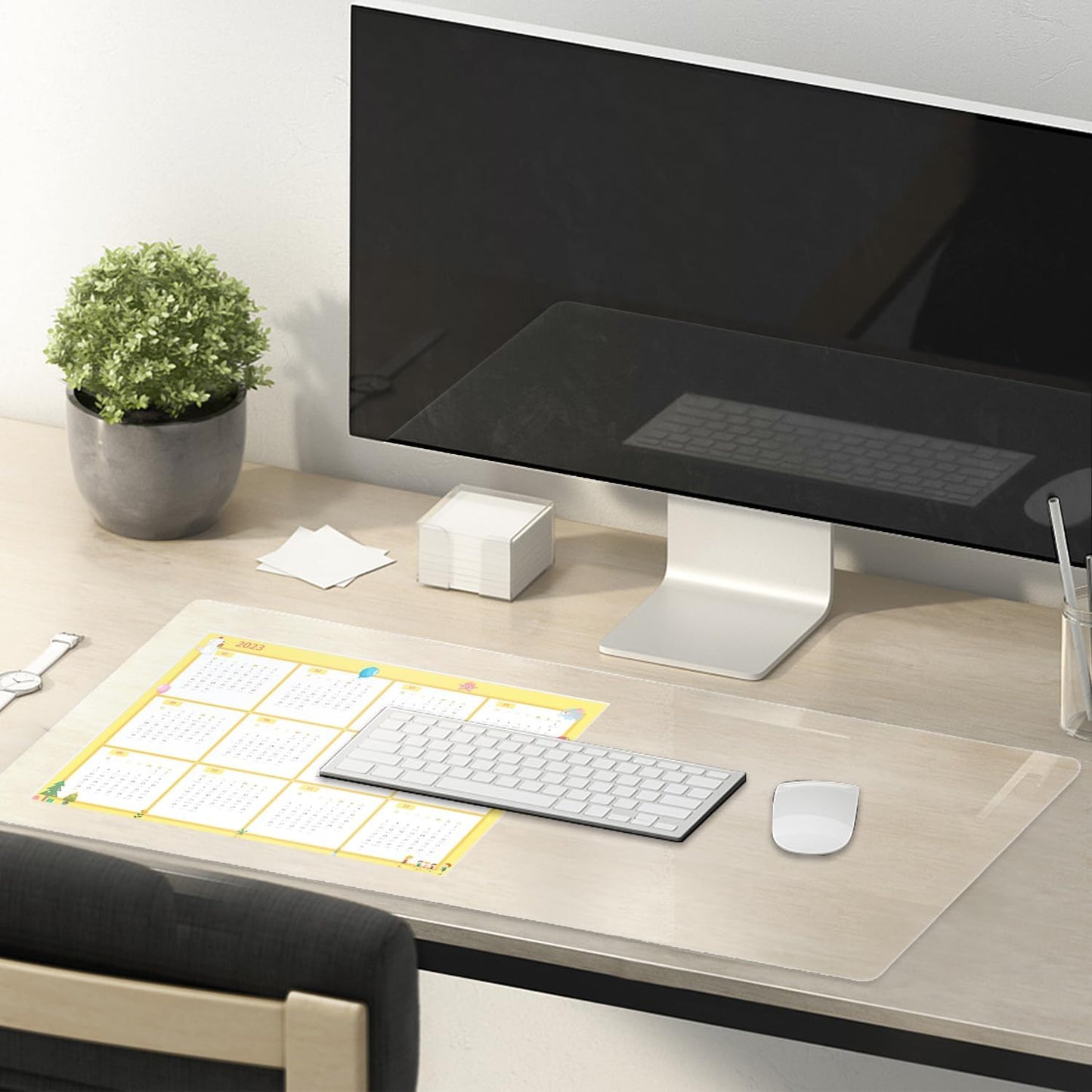 12 x 60 Inch Table Cover Protector - Clear PVC Table Mat, 1.5mm Thick, Vinyl Desk Pad Topper