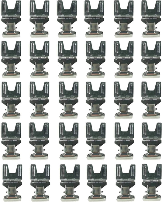 Metal POP Clip Sign Stand Holder, Bread Store Price Tag Card Holder, Advertising Display Clip Holder (Silver, 30Pack)