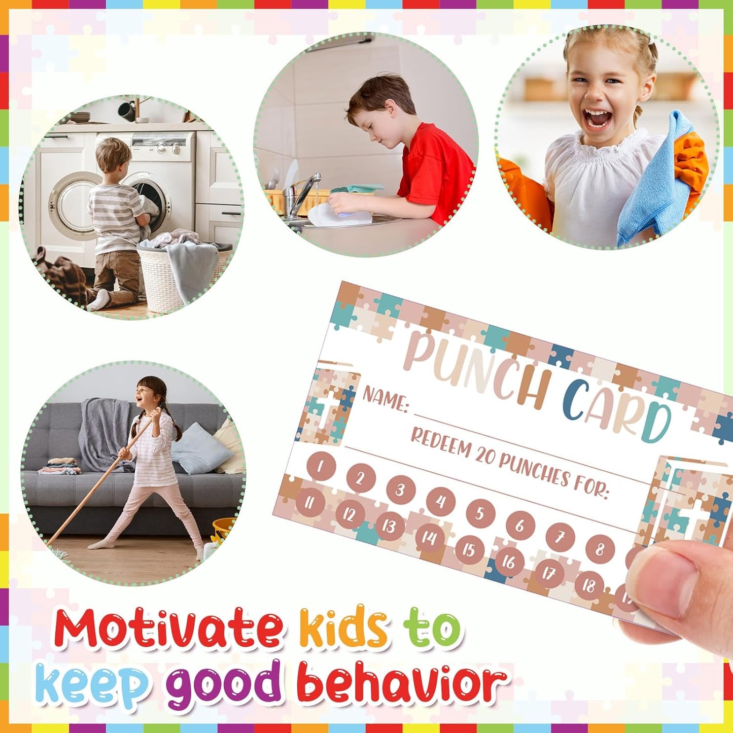 Fumete 400 Pcs Punch Cards for Classroom Reward Cards Behavior Incentive Loyalty Awards for Kids Students Teachers School Business, 8 Styles, 3.5 x 2 in(20 Christian Punches Style)