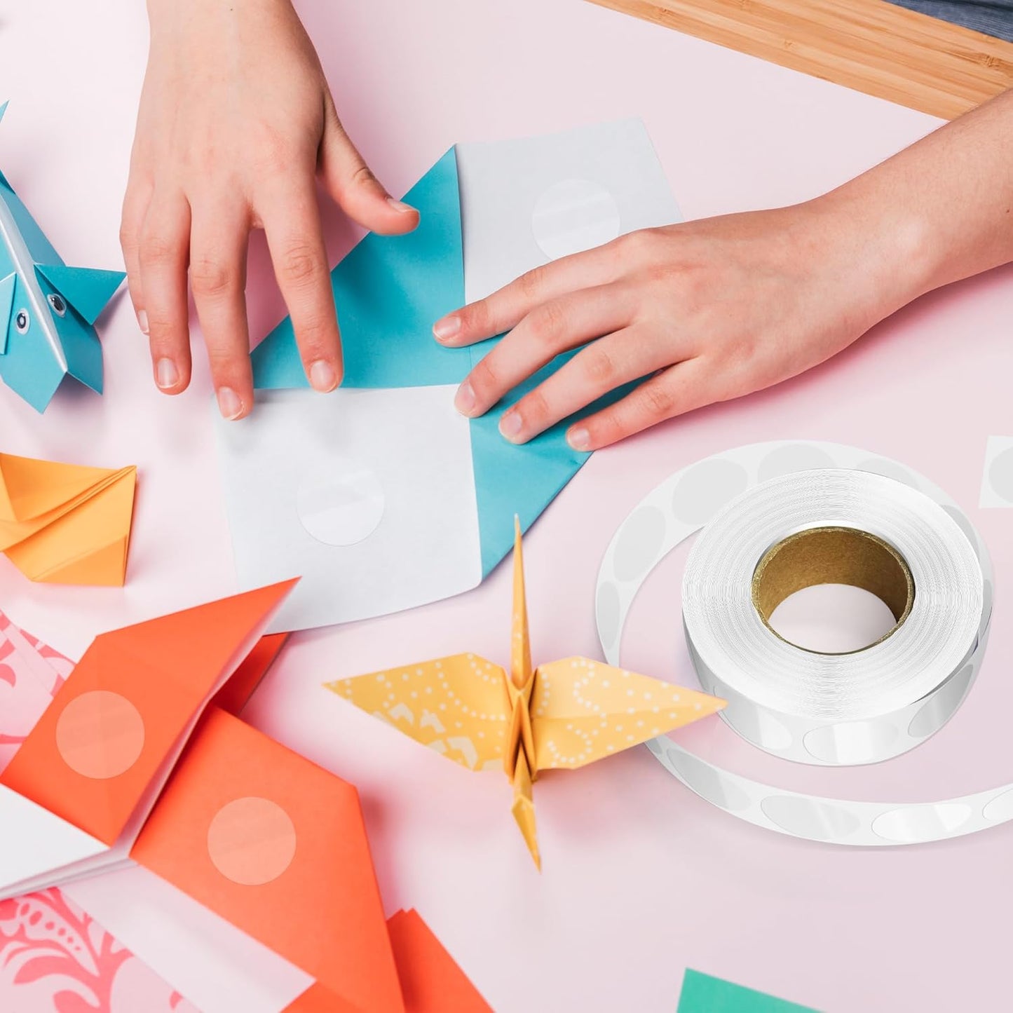 1 Inch Round Color Coding Labels, 1000 Dots Per Roll Transparent Color Coded Dot Stickers, Round Color Dot Labels for Organizing, Filing, and Storage