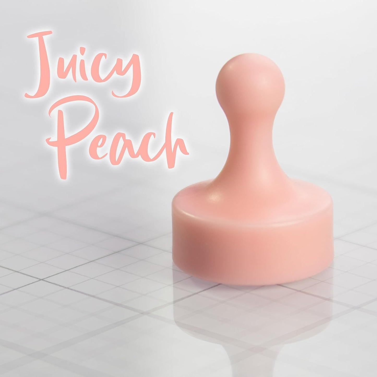 GLASSBOARD STUDIO Powerful Neodymium Magnets, Pawn-Shaped - Strong Fridge/Refrigerator and Whiteboard Magnet, Ideal for Office, Kitchen, Crafts - Rare Earth, Heavy Duty (8, Juicy Peach)