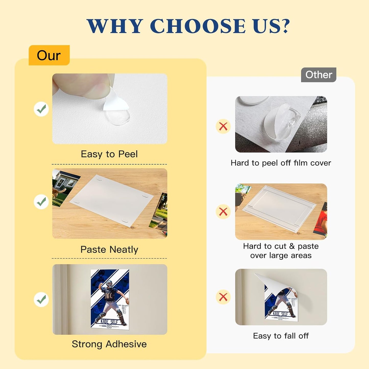 Stick Dots, Museum Adhesive Putty Sticky Tack, Double Sided Mounting Glue Dots for Wall Hanging, Crafts, Balloons, Poster, Festival, Party, Decorations - 200 Dots