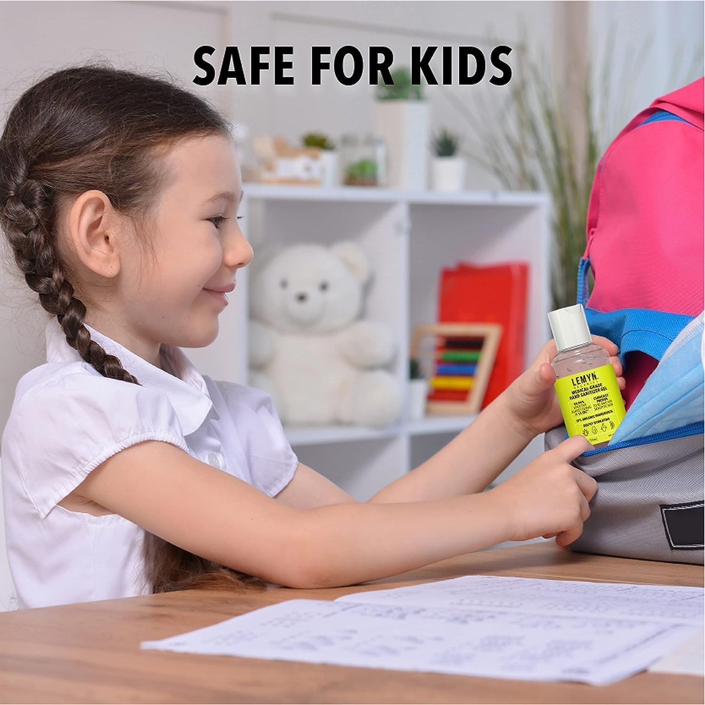 Medical Grade Hand Sanitizer Gel - 97% ORGANIC - 8 FL.OZ. with PUMP (PACK OF 6)