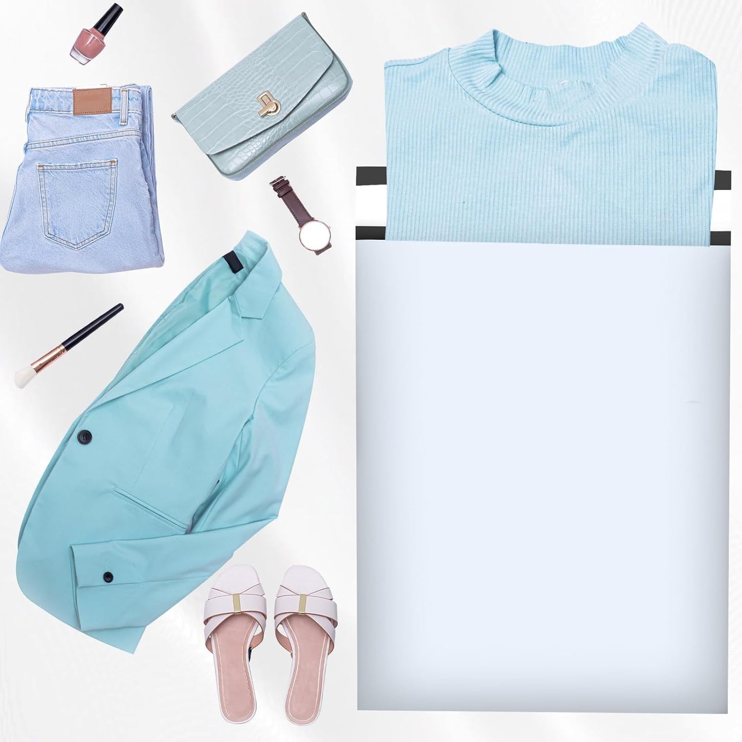 Large Poly Mailers 19x24 Inch 100 Pack, Shipping Bags for Clothing with Self-Sealing Tear-Resistant, Waterproof Poly Bags, Mailing Envelopes for Small Business (White)