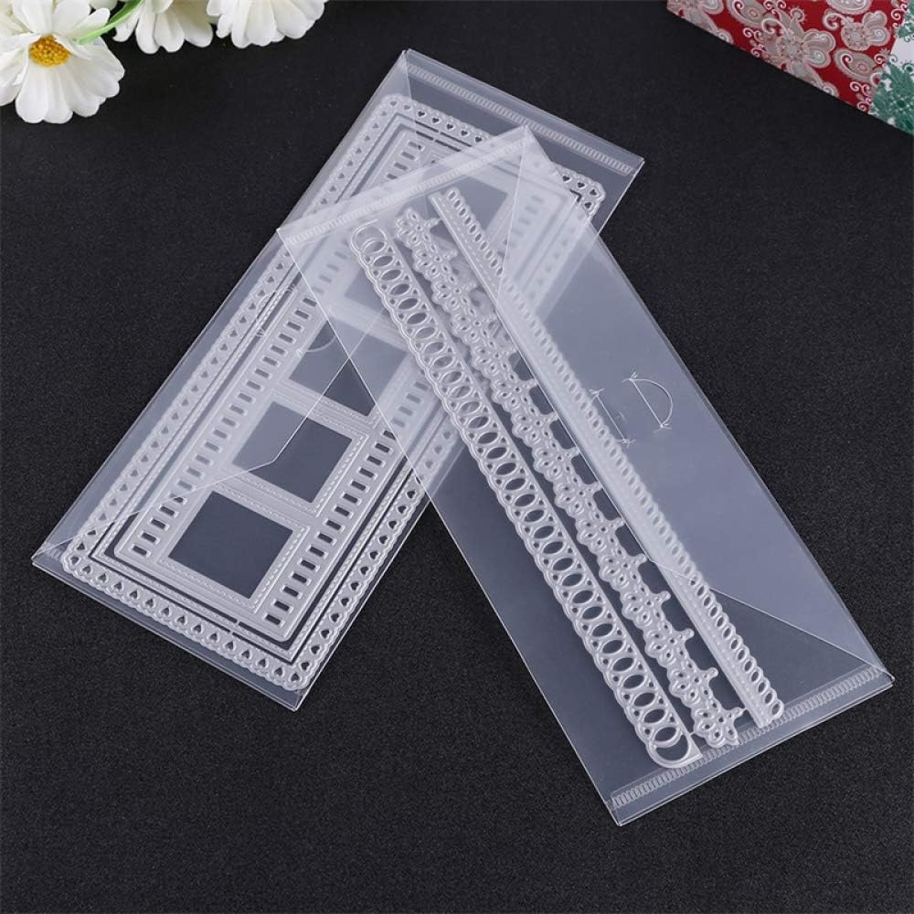 Large Die and Stamp Storage Envelope Bags 10 Pieces 7x5inch and 10 Pieces 9.4x3.9inch Resealable Clear Plastic Seal Bags Storage Case for Cutting Dies Stencil Album Stamp Crafts for DIY Scrapbooking