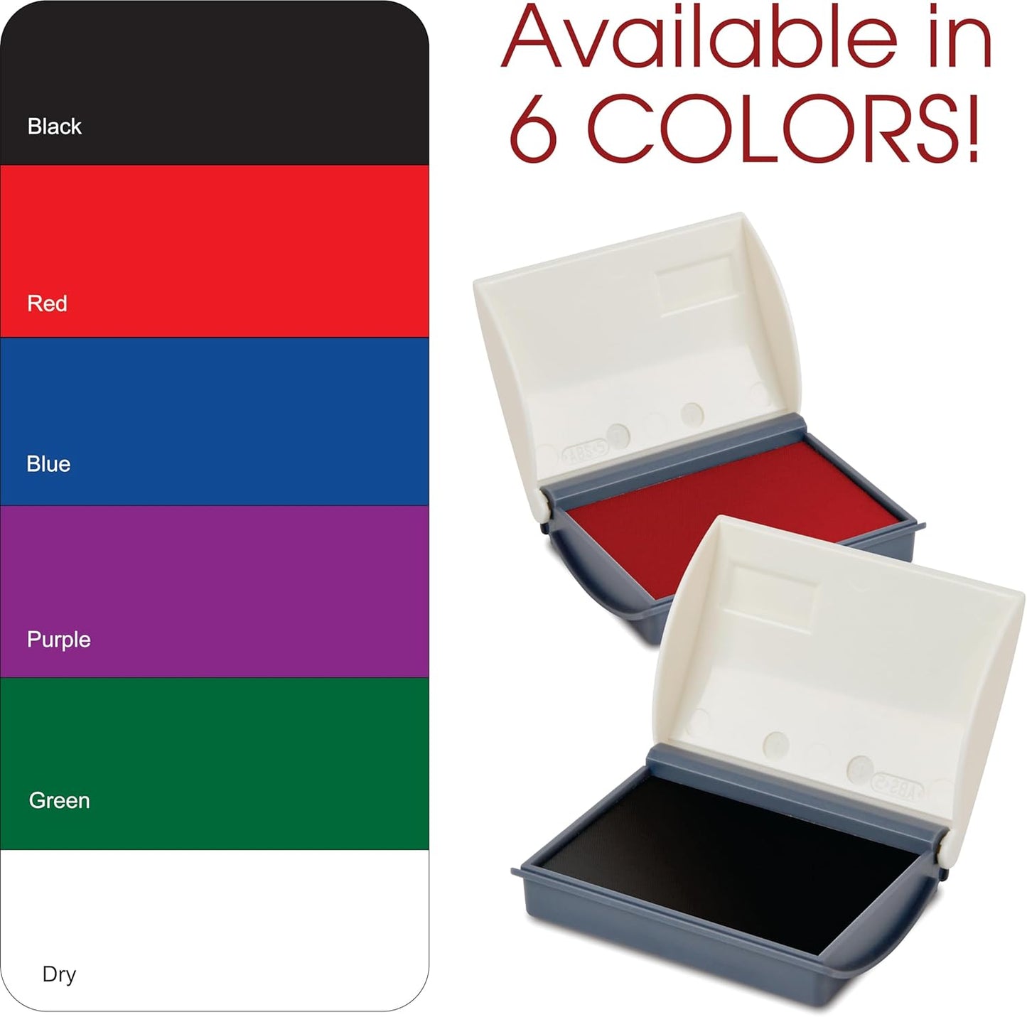 Shiny Green Ink Stamp Pad, 2-3/4" by 4-3/8" Surface Area, Felt Stamp Pad with Green Water-Based Stamp Ink