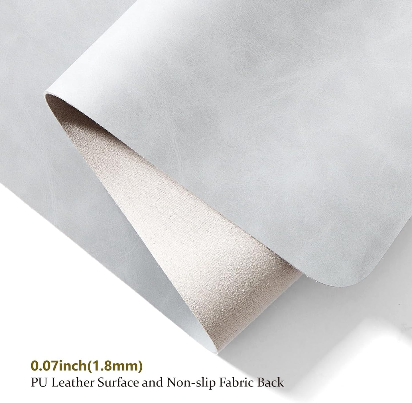 Distressed Leather Desk Mat - Non-Slip PU Desk Pad for Office and Home - Desk Organization and Accessories - Ideal for Large Mouse Pad and Desk Mats on Top of Desks(Ash Gray,36"x 17")