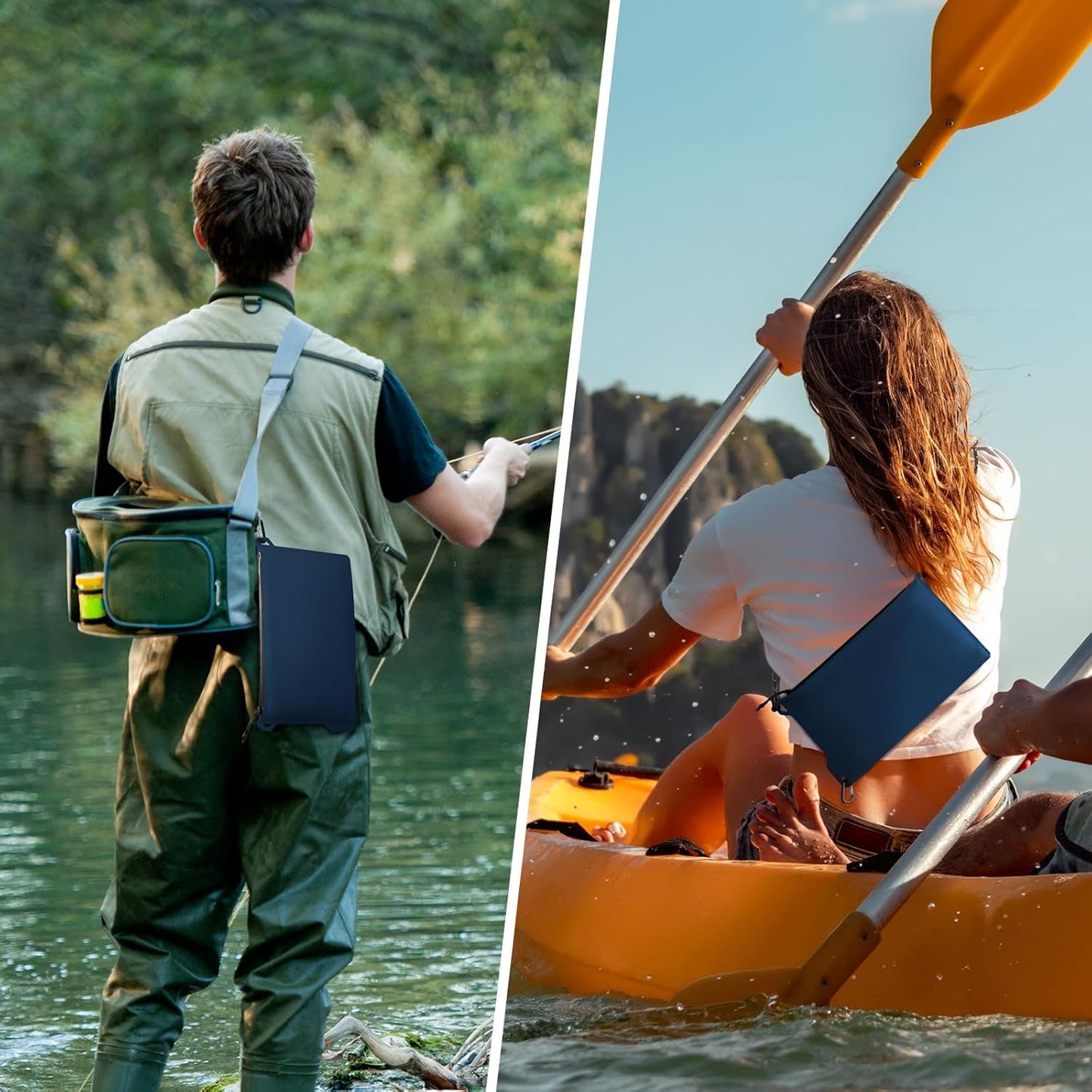 Haimont Waterproof Pouch, Small Waterproof Dry Bag with Upgrade Zipper for Travel Boating Kayaking Hiking Document Organizer