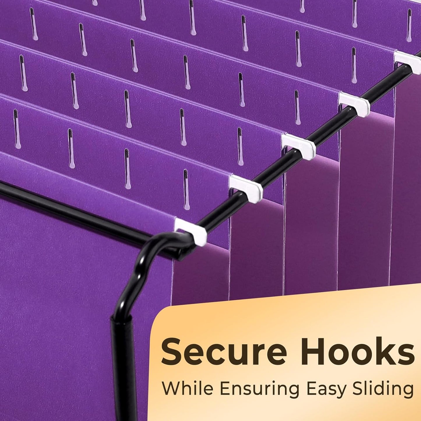 SUNEE 25 Pack Hanging File Folders, Purple Folders, Hanging File Folders Letter Size with 1/5-cut Tabs, Stay Organized for Your Home and Office Bulk File and Documents