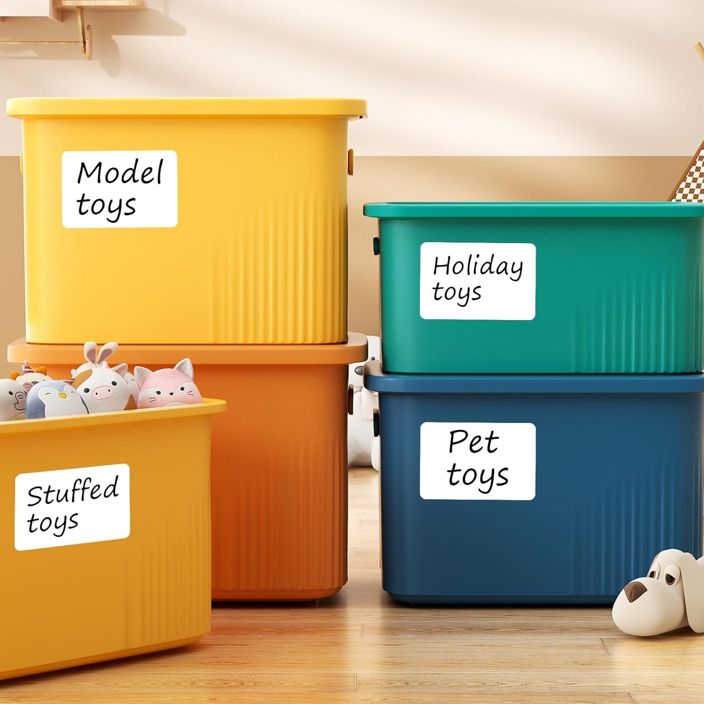 SVNOOC Multi-Use Label Stickers Dry Erase Sticky Notes, Labels for Storage Bin, Wall, Refrigerator, Home, Office, Classroom Use 4x6 inches (6 Pack)