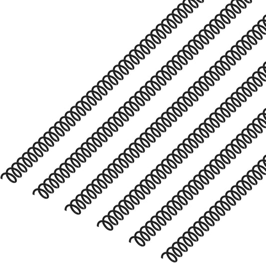 Leinuosen 120 Pack Plastic Spiral Binding Coils Kit Spirals Multi Size Coils for Binding Binder Combs Spines(5/16 Inch,Black)