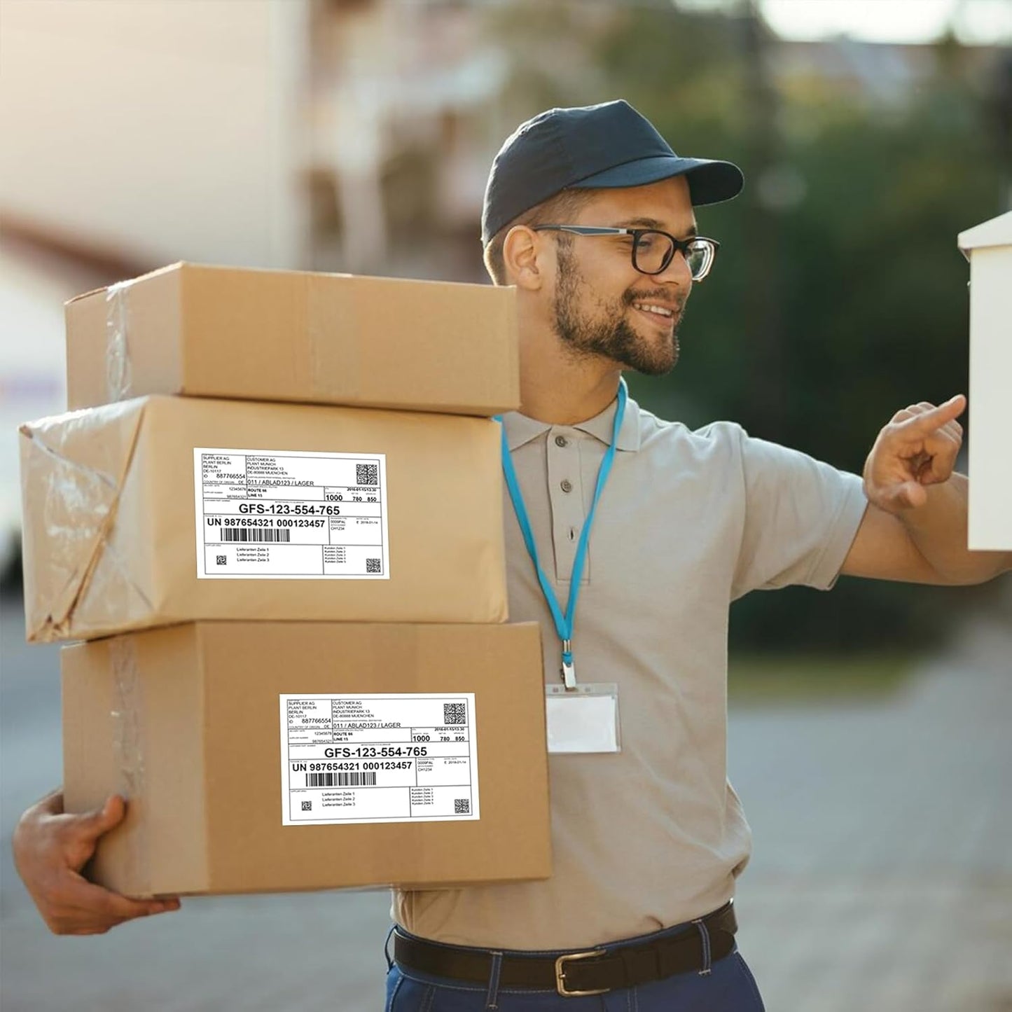 Half Sheet Self Adhesive Shipping Labels for Laser & Inkjet Printers 8.5" x 5.5", White Blank Mailing Labels Strong Adhesive Sticker Labels (100 Sheets,200 Labels) （HB-R002）