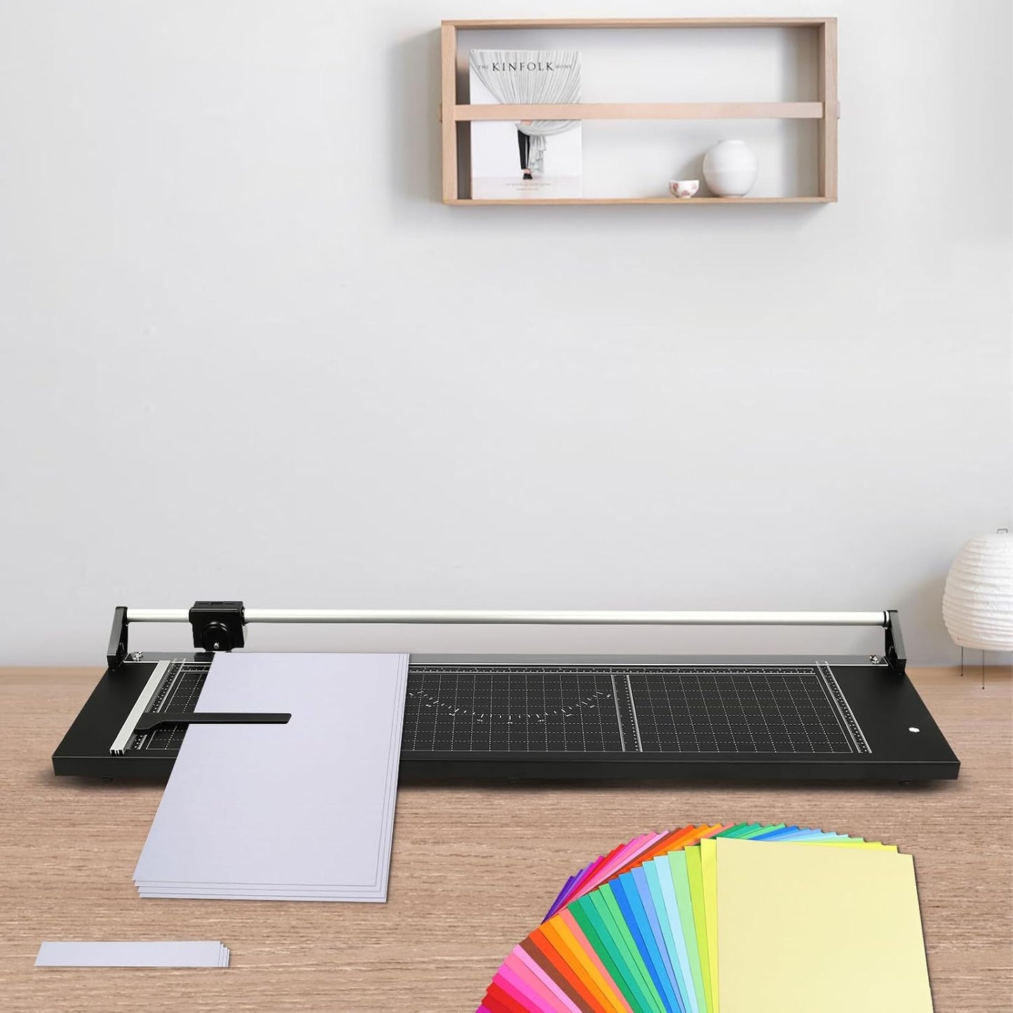 Rotary Trimmer Paper Cutter, 36Inch Manual Paper Trimmer for Crafting, Heavy Duty Rotary Papers Cutter Slider, Self-Sharpening Professional Cutting for Offices, Schools and Crafts