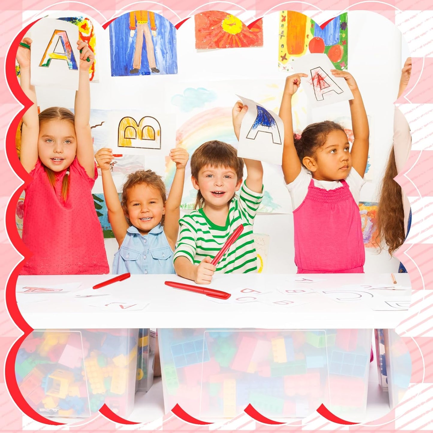 Cholemy 50 Pcs Chisel Tip Highlighter Pens Bulk Pocket Style Highlighter Markers for Adults Kids Organizing Coloring Underlining Home School Office(Red)