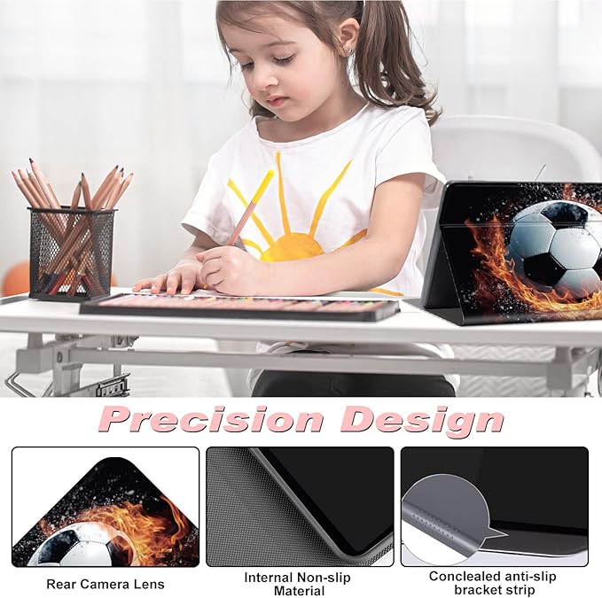 for All-New Kindle Fire 7 Tablet Case (12th Gen, 2022 Release),Slim Lightweight Smart Shell Stand Cover with Auto Wake/Sleep for Amazon Fire 7 Kids Tablet,Fire Football