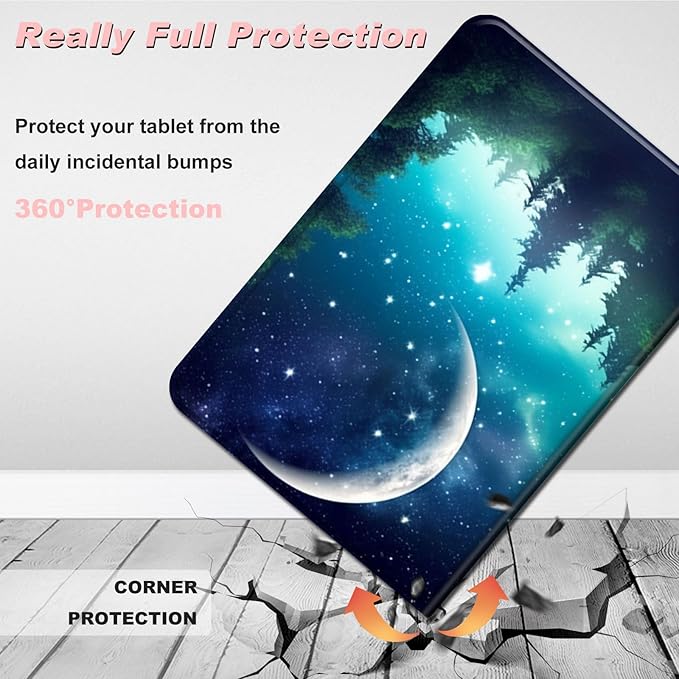 for Amazon Kindle Fire Max 11 Case (13th Generation, 2023 Release) 11",Slim Lightweight Smart Shell Stand Cover with Auto Wake/Sleep for All-New Fire 11 Max Tablet,Night Sky Stars Forest
