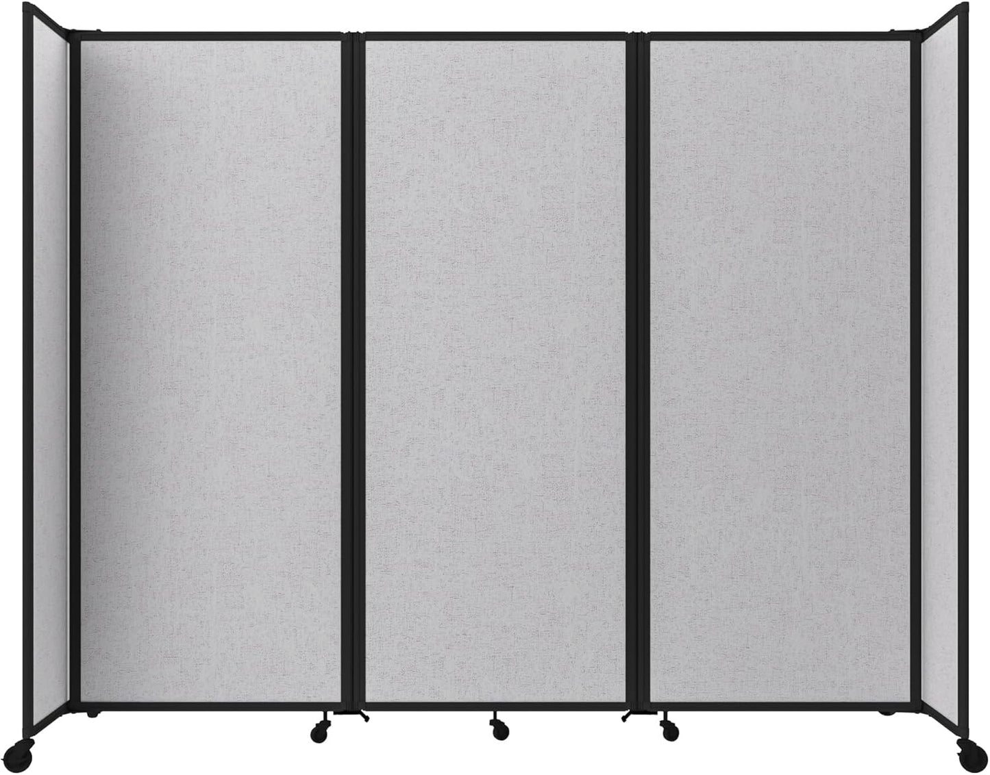 Versare Room Divider 360 Portable Wall Partition | Folding Panels | Large Freestanding Divider | Locking Wheels | Temporary Room Separator