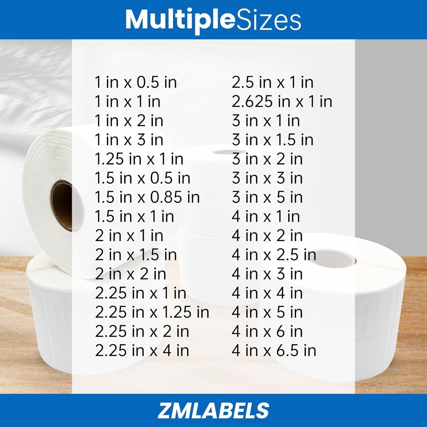 Compatible Thermal Labels Replacement for Zebra (【1.5" x 1"】16 Rolls/20800Labels)