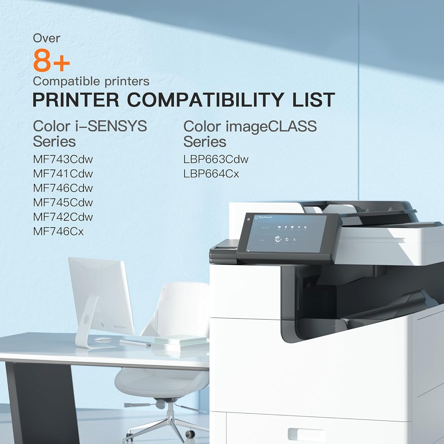 E-Z Ink Compatible Toner Cartridge Replacement for Canon 055 055H Replacement for Canon 055 Toner Cartridge Set to Use with Canon Color ImageCLASS MF743Cdw MF741Cdw MF746Cdw MF743 Printer (4 Pack)