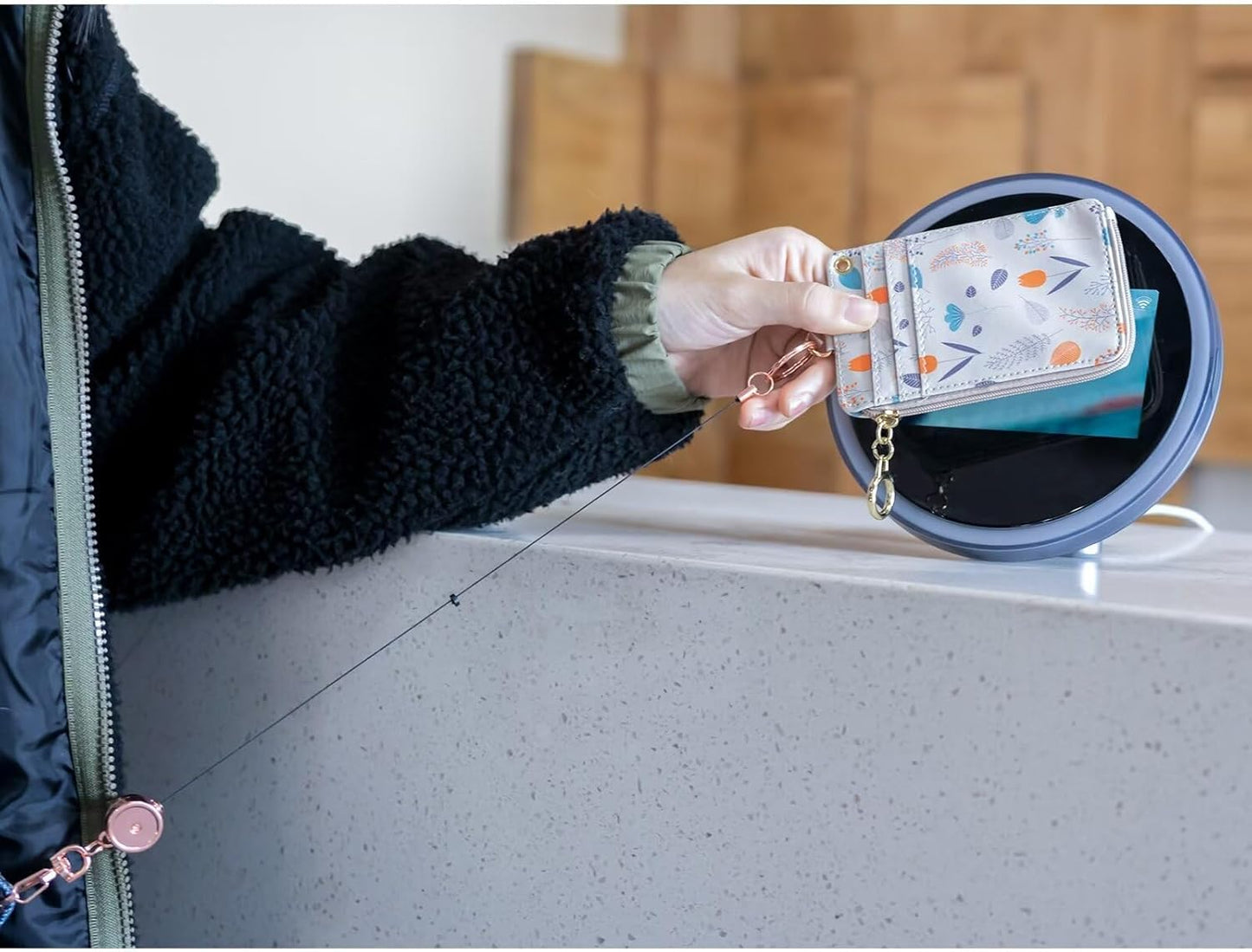 bolimoss Retractable Badge Holder ID Carabiner Badge Reels Cute Metal Retractable Key Ring for Name Card Keychains Women Men,3 Packs (Rose Gold,Gold,Black)