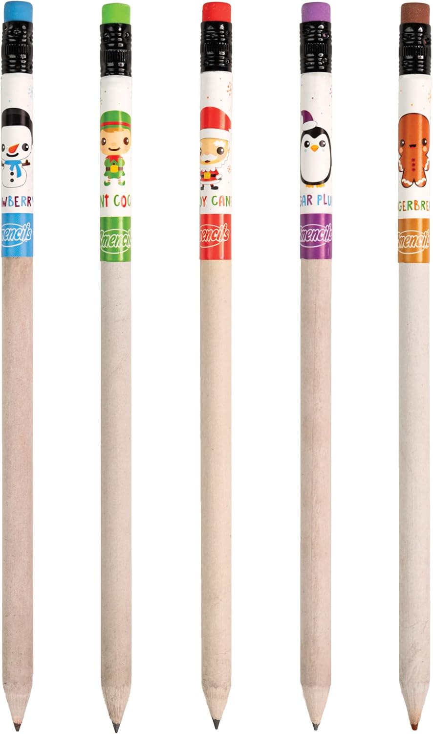 Holiday Smencils Cylinder - HB #2 Patented Gourmet Scented Pencils, 50 Count, Gifts for Kids, Party Favors, Classroom Rewards