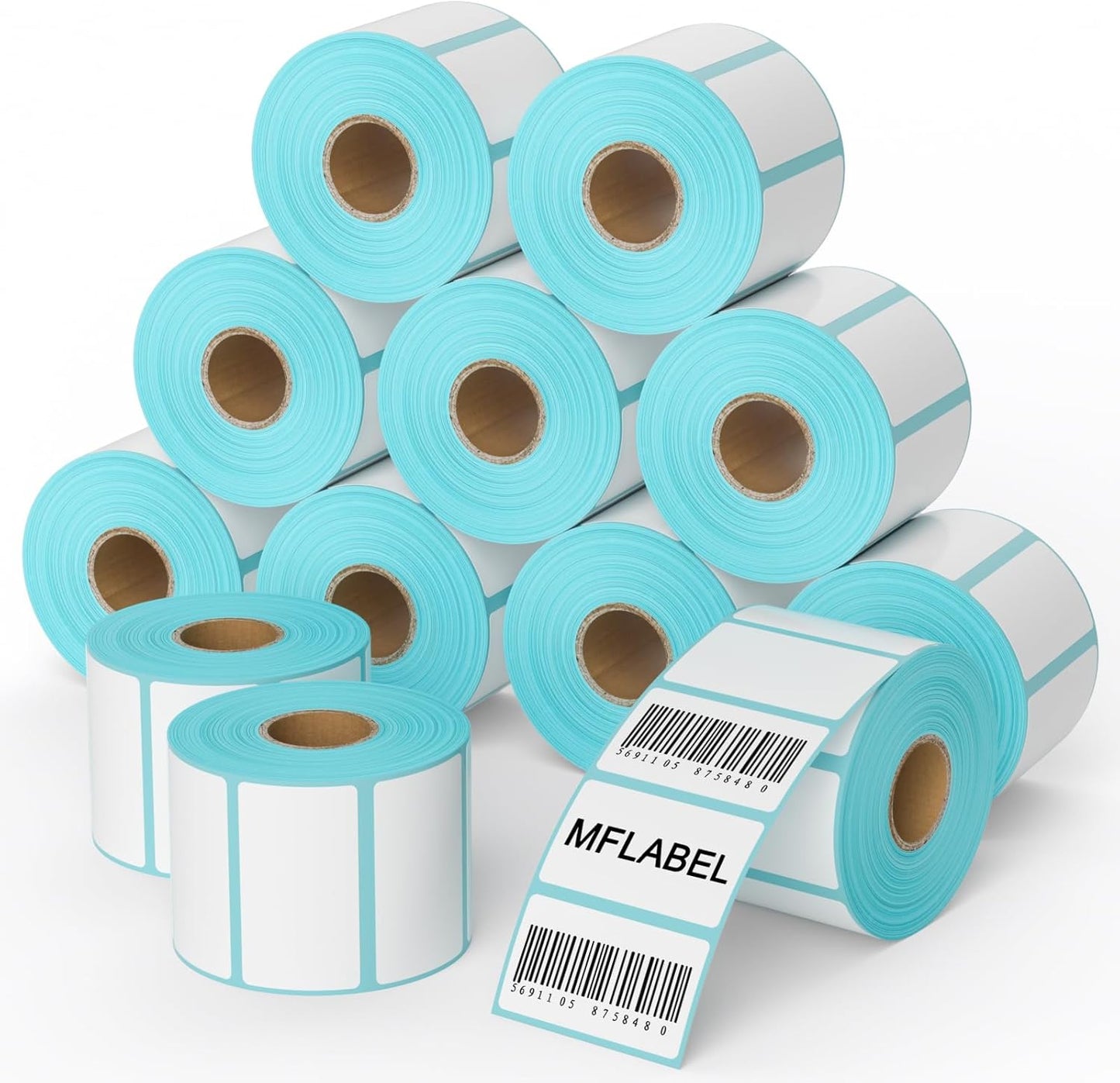 MFLABEL 2.25x1.25 inch Direct Thermal Labels 2-1/4 x 1-1/4 Inch White Thermal Printer Labels for UPC Barcode, Self-Adhesive Address Shipping Thermal Label Stickers 42 Rolls（1 Rolls/1000 Labels）
