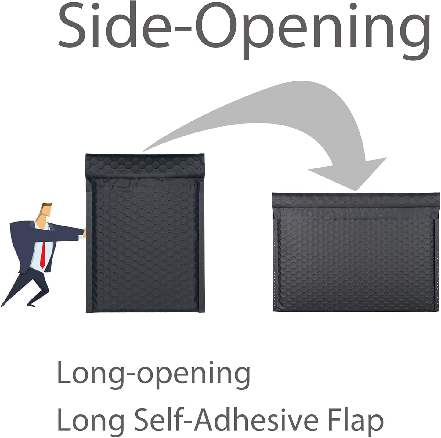 Red Side-Loading Bubble Mailers 10 x 7 Inches,Self-Seal Padded Mailing Envelopes, Pack of 27