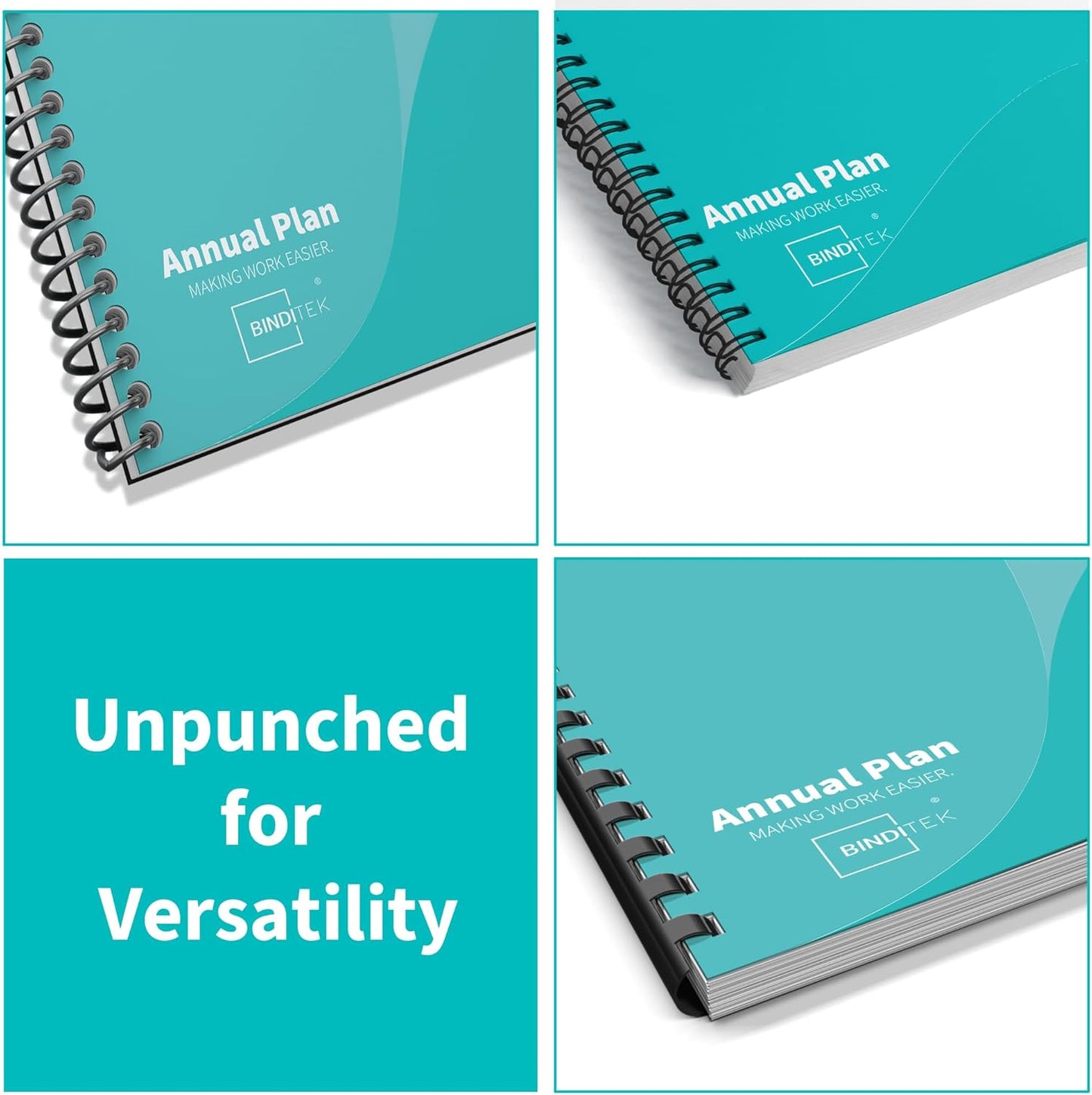 Binditek 100 Pack 7 Mil Binding Presentation Covers, Ultra Clear, 8.5 x 11 Inches, Letter Size, Square Corners, Un-Punched