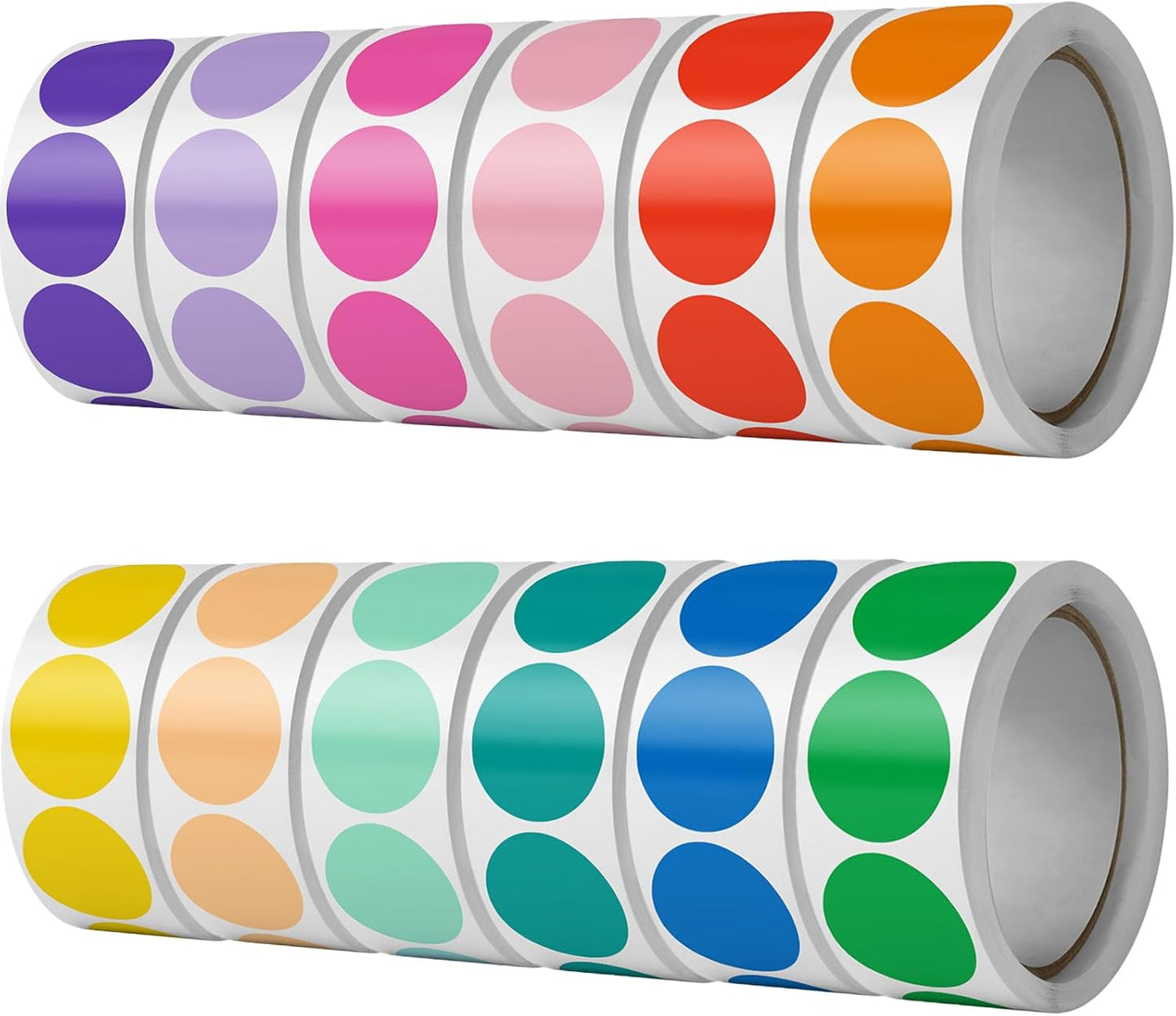 6000 PCS 1" Colored Dot Stickers Circle Color Coding Labels, 12 Color Style Colorful Coding Label Sticker for Garage Sale, Office, Student Classroom (6000Pcs, 12 Colors)