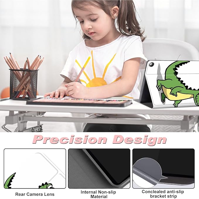 for Amazon Kindle Fire Max 11 Case (13th Generation, 2023 Release) 11",Slim Lightweight Smart Shell Stand Cover with Auto Wake/Sleep for All-New Fire 11 Max Tablet,Cute Dinosaur Dino