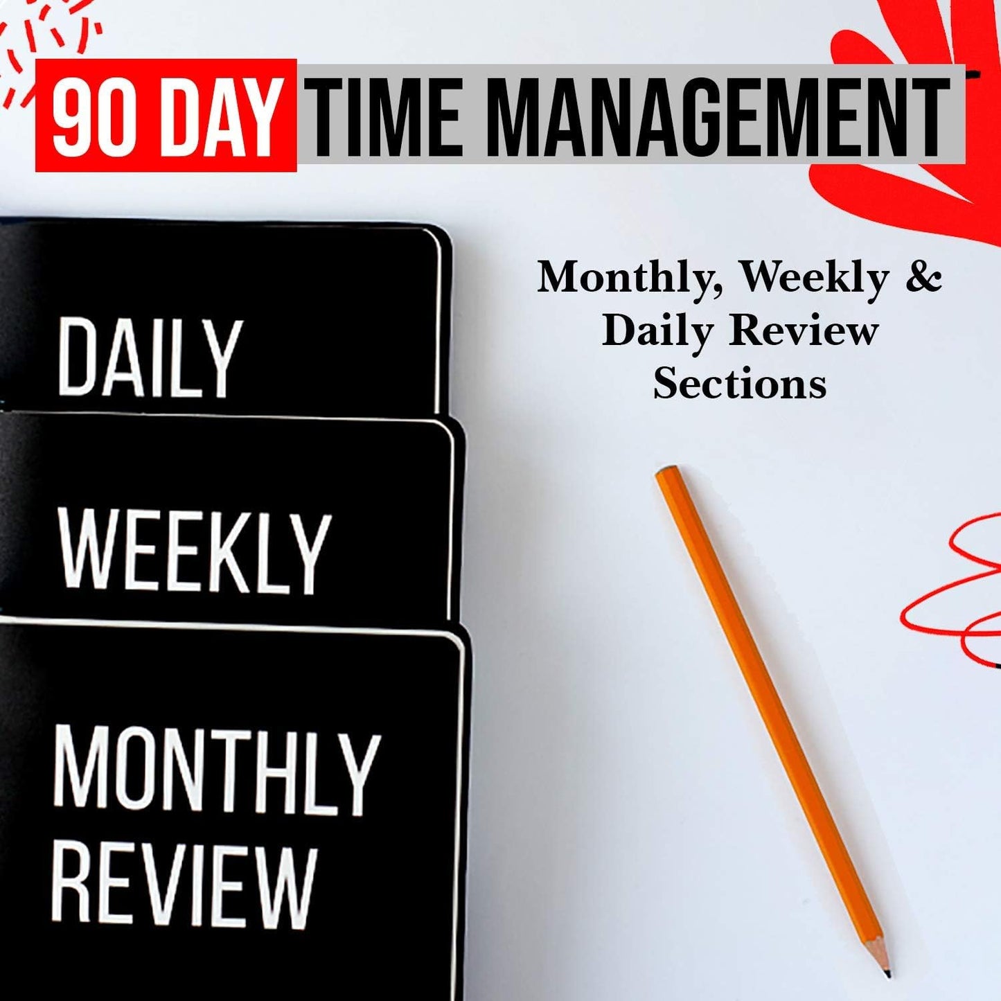 This Is My Era 90 Day Planner, Undated Weekly and Monthly Planner, Life Organizer | Goals Journal, Undated Agenda, Leather & Hard Cover Planner (1 Pack, Red)