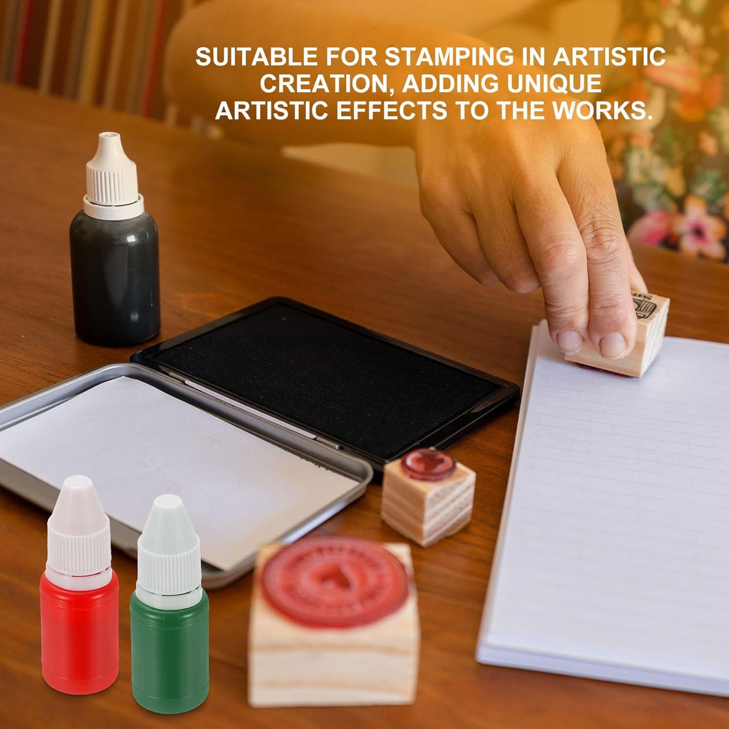 PATIKIL 0.33oz Refill Ink for Stamps and Ink Pads, 12Pcs 10ml Stamp Pad Ink Refill for Office Stamp Self Inking Stamp Date Stamp Scrapbooking, White