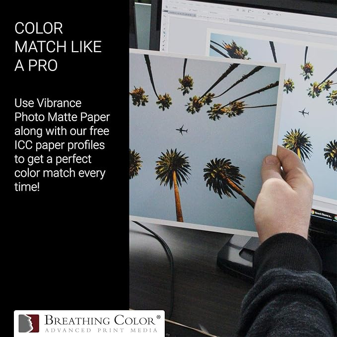Vibrance Matte Photo Printer Paper 12 mil 230 gsm Matte Finish Premium Photo Paper Roll on 3in Core 36 inches x 100 ft Works with Most Inkjet Printer Professional Makes and Models Like Epson Canon HP