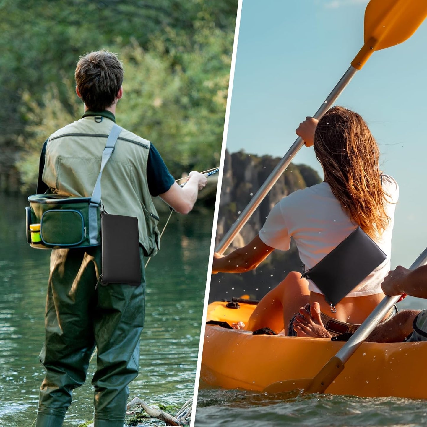 Haimont Waterproof Pouch, Small Waterproof Dry Bag with Upgrade Zipper for Travel Boating Kayaking Hiking Document Organizer