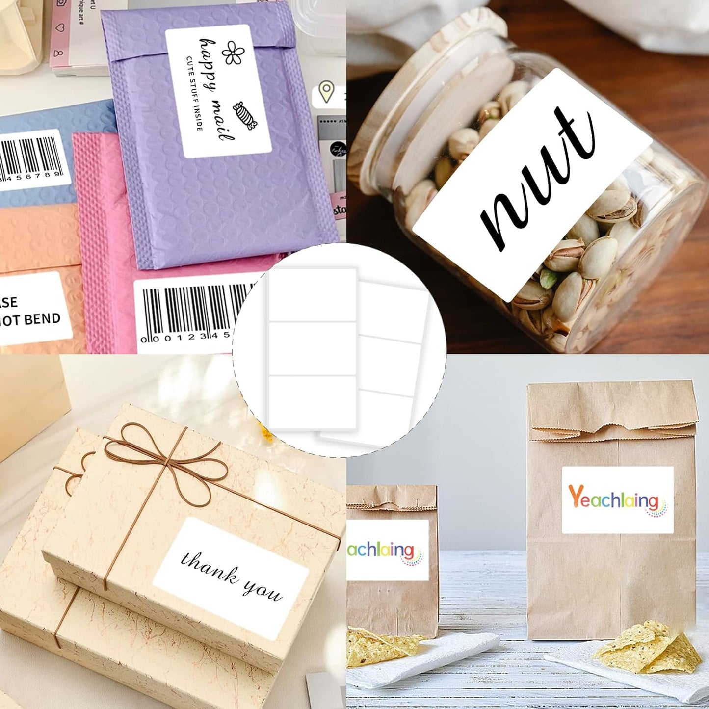 3 X 5 Inch Removable Labels for Storage Bins, 120 Pcs Labels for Storage Bins,Tear Resistant No Residue Storage Bin Label, Matte White Blank Box Stickers for School, Home, Business