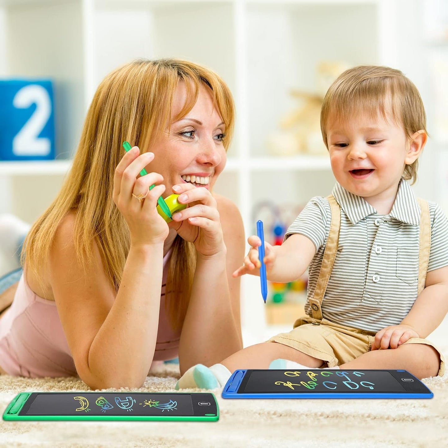 Zhehao 20 Pack LCD Writing Board for Kids, 8.5 Inches Doodle Reusable Screen Drawing Pad Erasable Painting Pads Educational Toy for 3-8 Years(Blue, Red, Green, Pink)