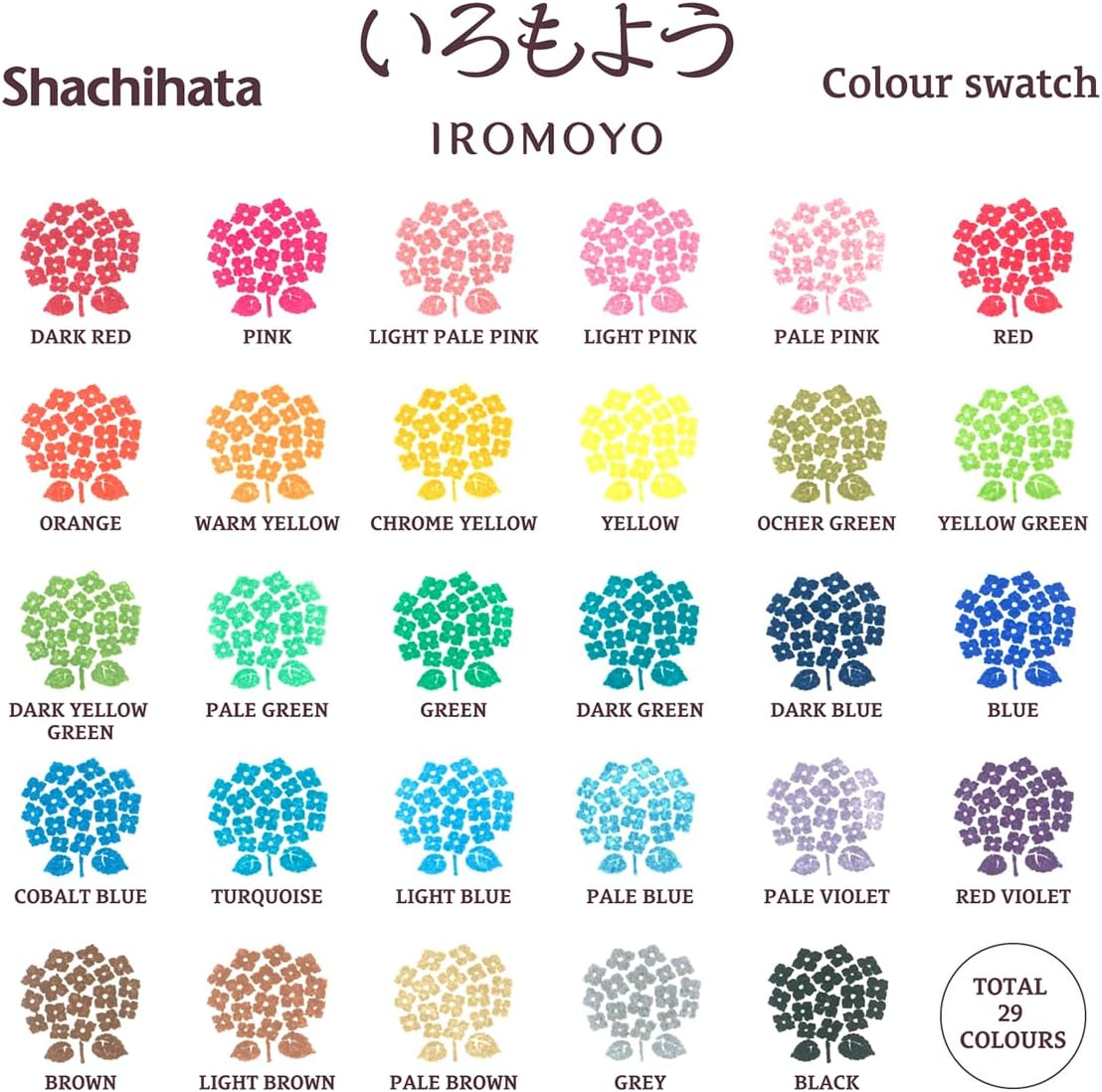 IROMOYO WARABE Stamp PAD, Small Traditional Japanese Ink Colour, Oil-Based Ink pad - Pink