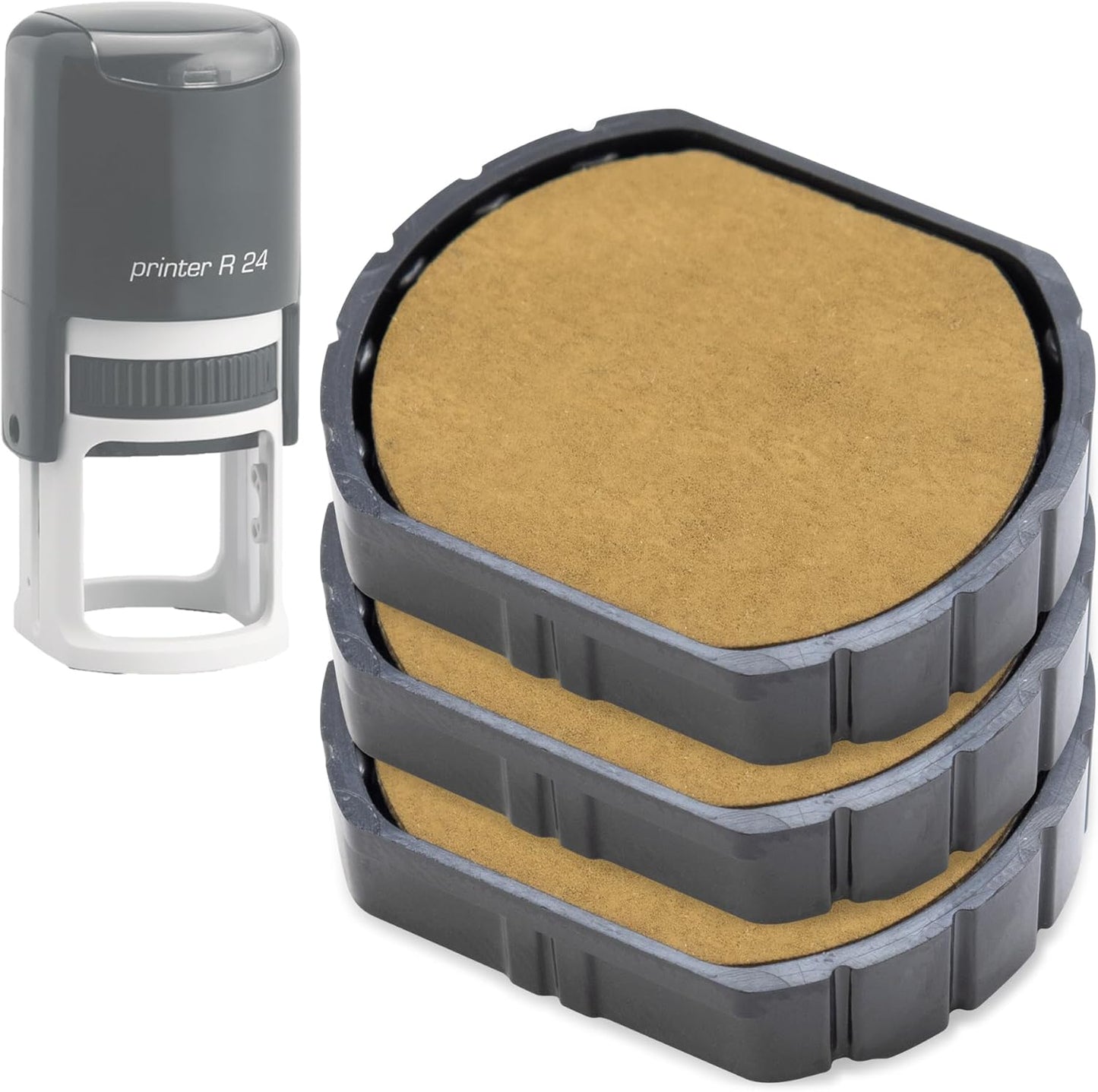 COLOP E/R24 Non-Toxic, Water Based Premium Replacement Pad for Printer R24 Stamp - Pack of 3 - Dry (No Ink Color)