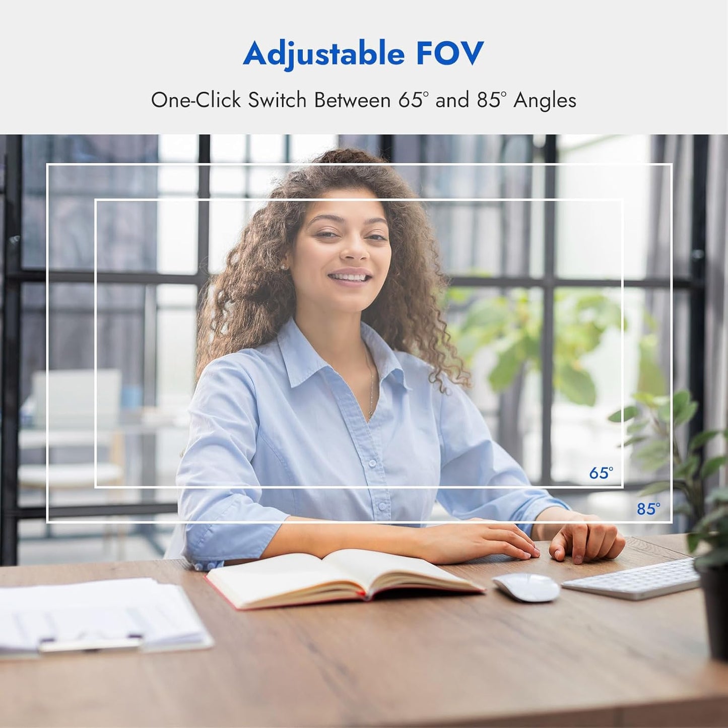 ROCWARE RC28 1080P 60FPS Webcam with Dual Microphones | Cardioid & Omnidirectional Pickup, Hi-Fi Sound, AI Noise Cancellation & Raw Audio Modes for Streaming, Video Calls & Studio-Quality Recording