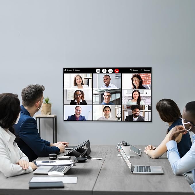 Folding Conference Table, Mobile Training Table for Office Conference, Modern Modular Rectangular Work Desk Meeting Seminar Work Tables with Caster Wheels, Large Breakroom Tables (6Pack L63in)