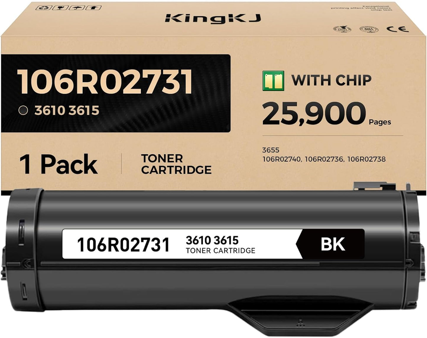 Phaser 3610 WorkCentre 3615 Black Extra High Capacity Toner Cartridge Replacement for 106R02731 106R02722 106R02720 Compatible for Xerox 3615 3615n 3615DN 3615DNM 3610 3610DN 3610DNM 3610N Printer Ink