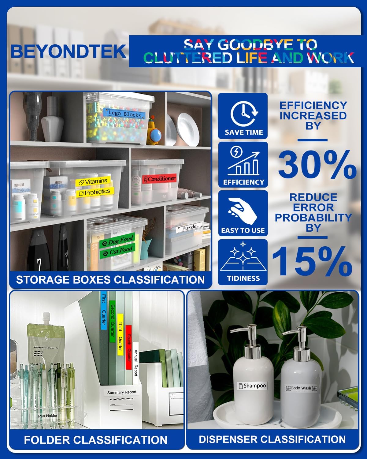 6Pk P Touch M Tape Work with PT-65 PT-70 PT-70BM PT-M95 PTM95 Replace with Brother P Touch M Tape 12mm 0.47 M-K 131 M-K231s 431s 531s 631s 731s for Brother PTouch PT-45 PT-80 PT-90,8m 26.2ft