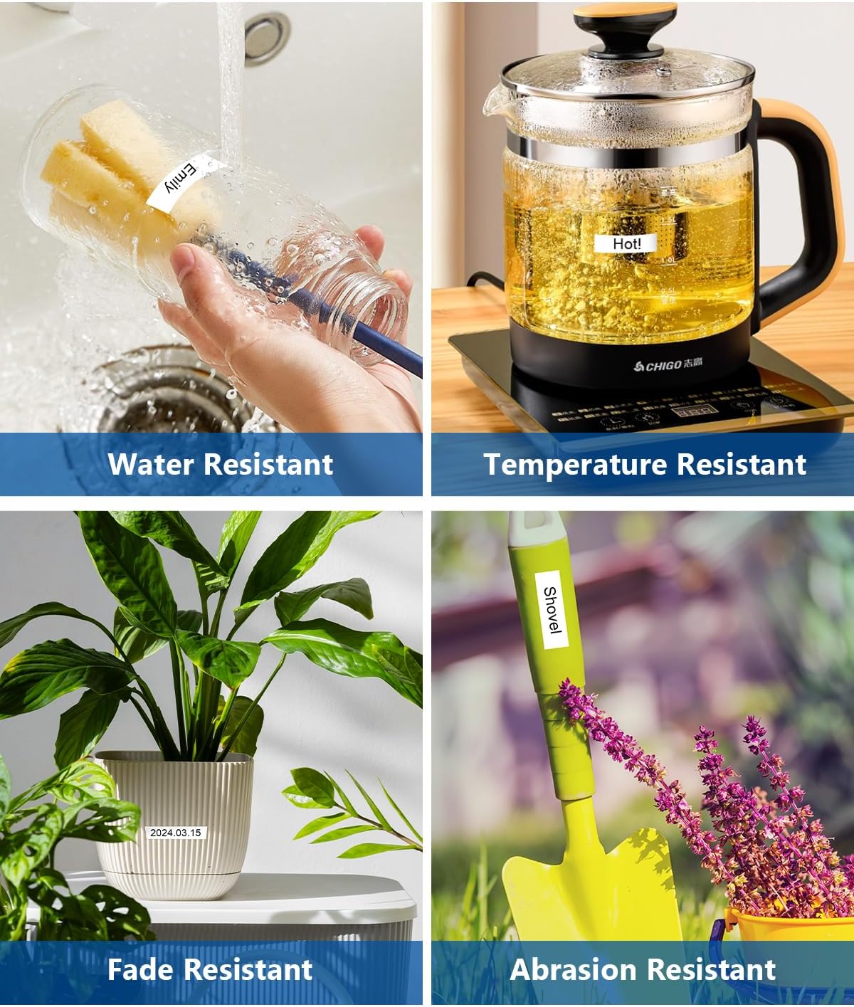 6mm 0.23 Inch Laminated White Compatible with P Touch TZe-211 TZe211 TZ Tape Refills for P Touch PT-H110 D200 D210 D220 D400 Label Maker (Black on White, 3-Pack)