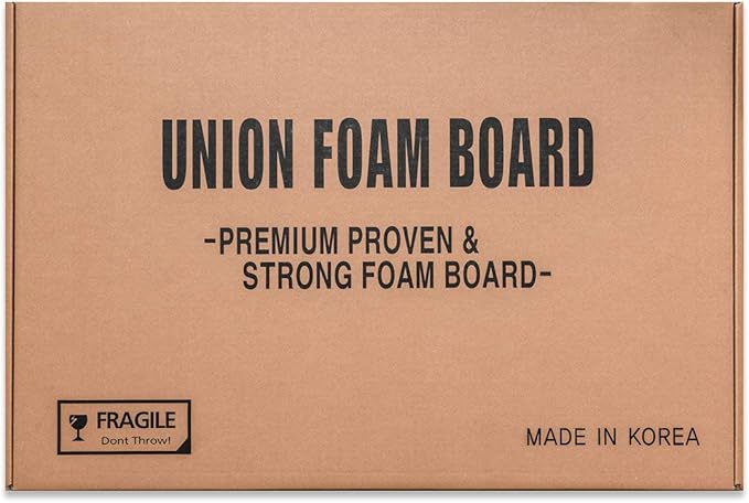 Union Premium Black Foam Board 24 x 36 x3/16" 10-Pack : Matte Finish High-Density Professional Use, Perfect for Presentations, Signboards, Arts and Crafts, Framing, Display (Black, 24 x 36 x 3/16")