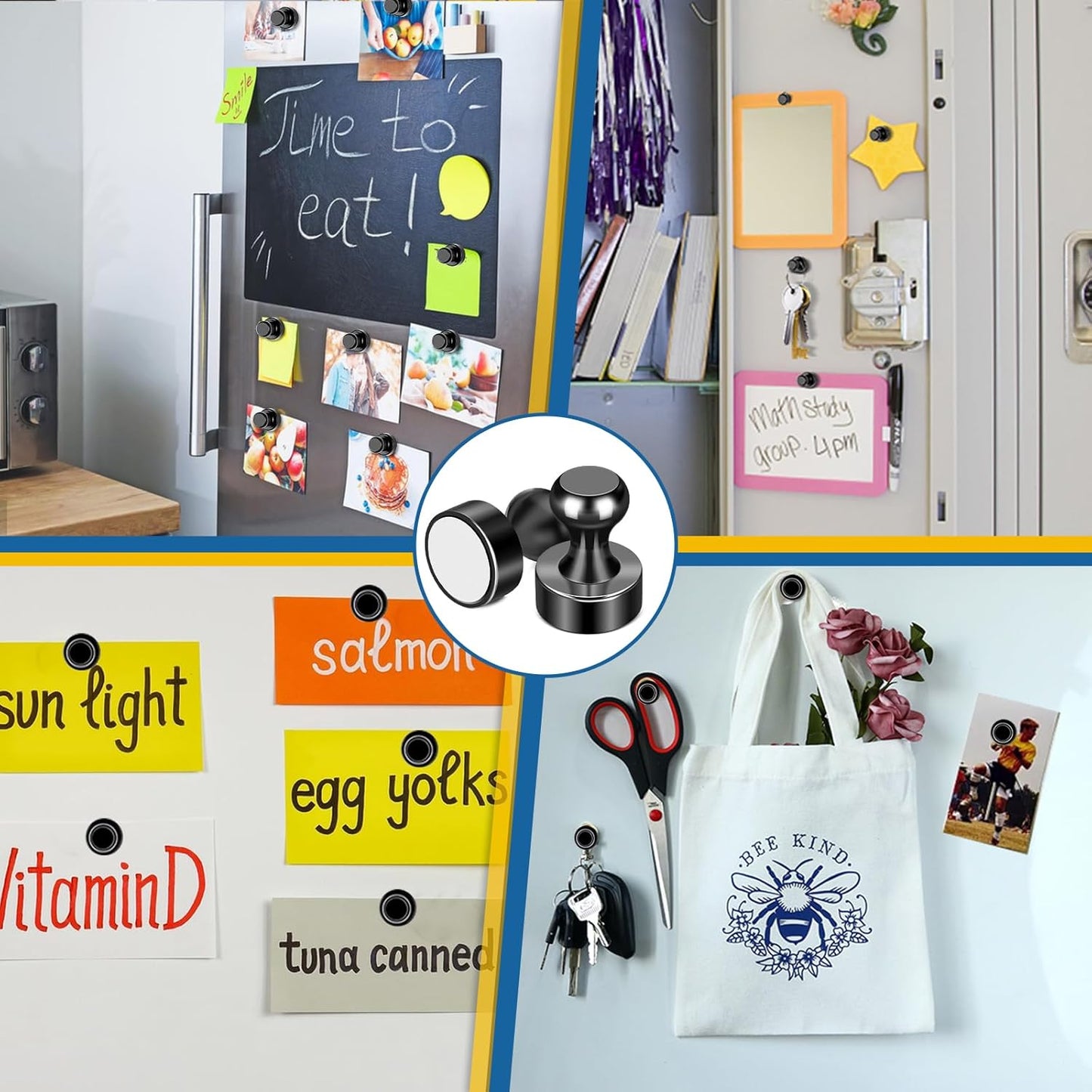 LOVIMAG Fridge Magnets - 28 Pcs Strong Neodymium Magnets for Whiteboard, Refrigerator, Kitchen, Office, School, Locker, Map Decorative