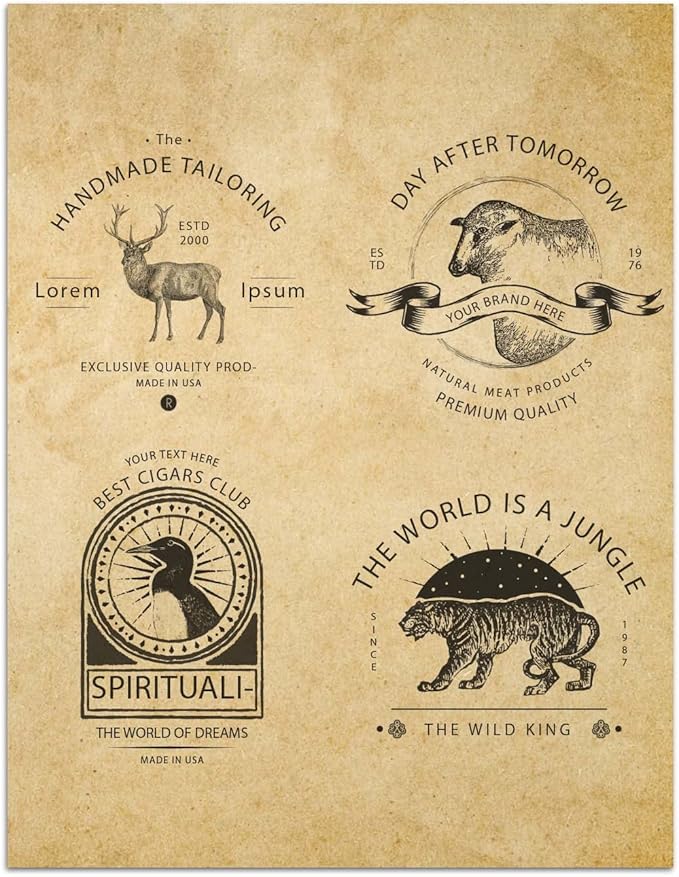 Cheericome Vintage Antique Letterhead Paper, 200 Sheets Double-Sided, 8.5" x 11", Victorian Style, Vintage Color