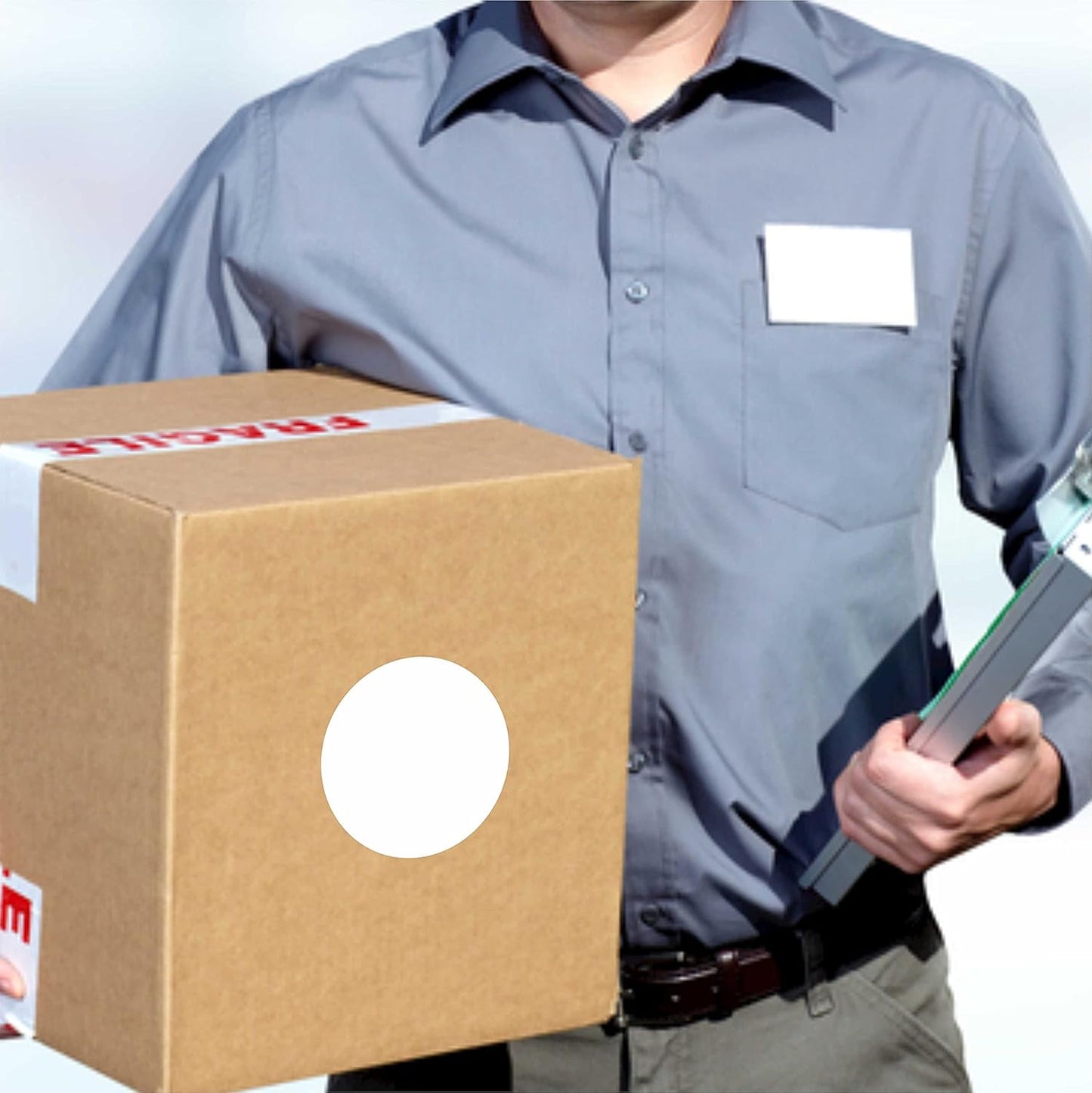 PARLAIM 3 Inch Round Color-Code Dot Stickers, 500 3" X 3" White Color Coding Circle Labels per Roll Dispenser Box for Inventory Management